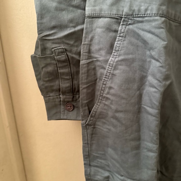 Outerknown S.E.A. Jumpsuit  Button Front Romper One Piece khaki sz s 198 - Picture 4 of 7